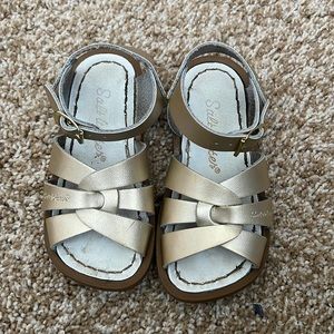 Gold salt water sandals